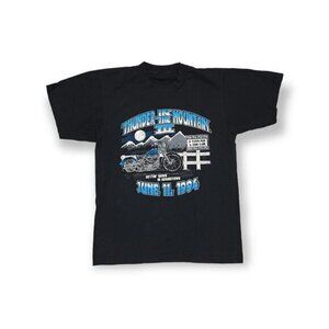 Vintage Thunder in the‎ Mountain Harley Riding Bike T Shirt Mens Medium 90s